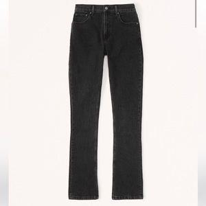 Black Abercrombie High Rise Skinny split Hem jeans
